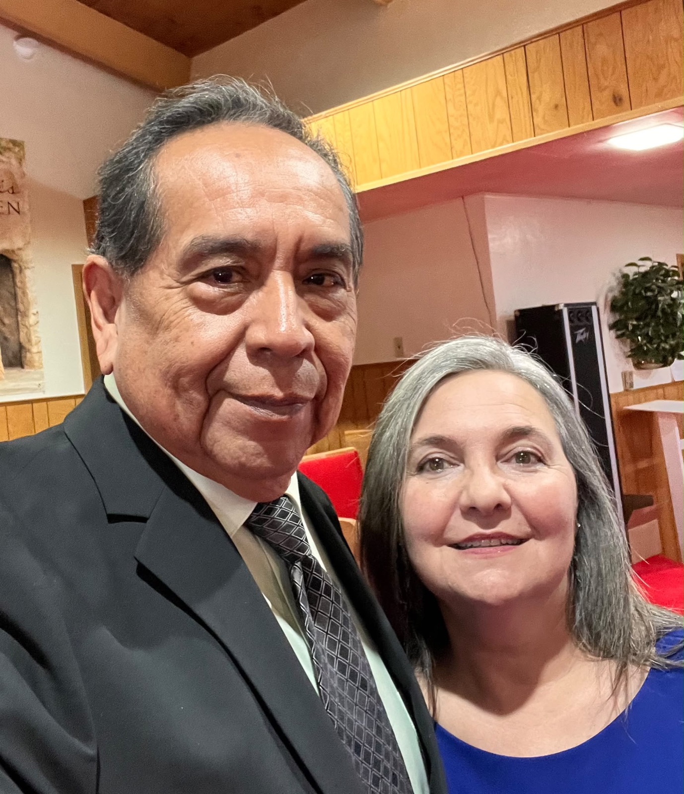 Pastor Byron Sarracino and his wife Tricia at church