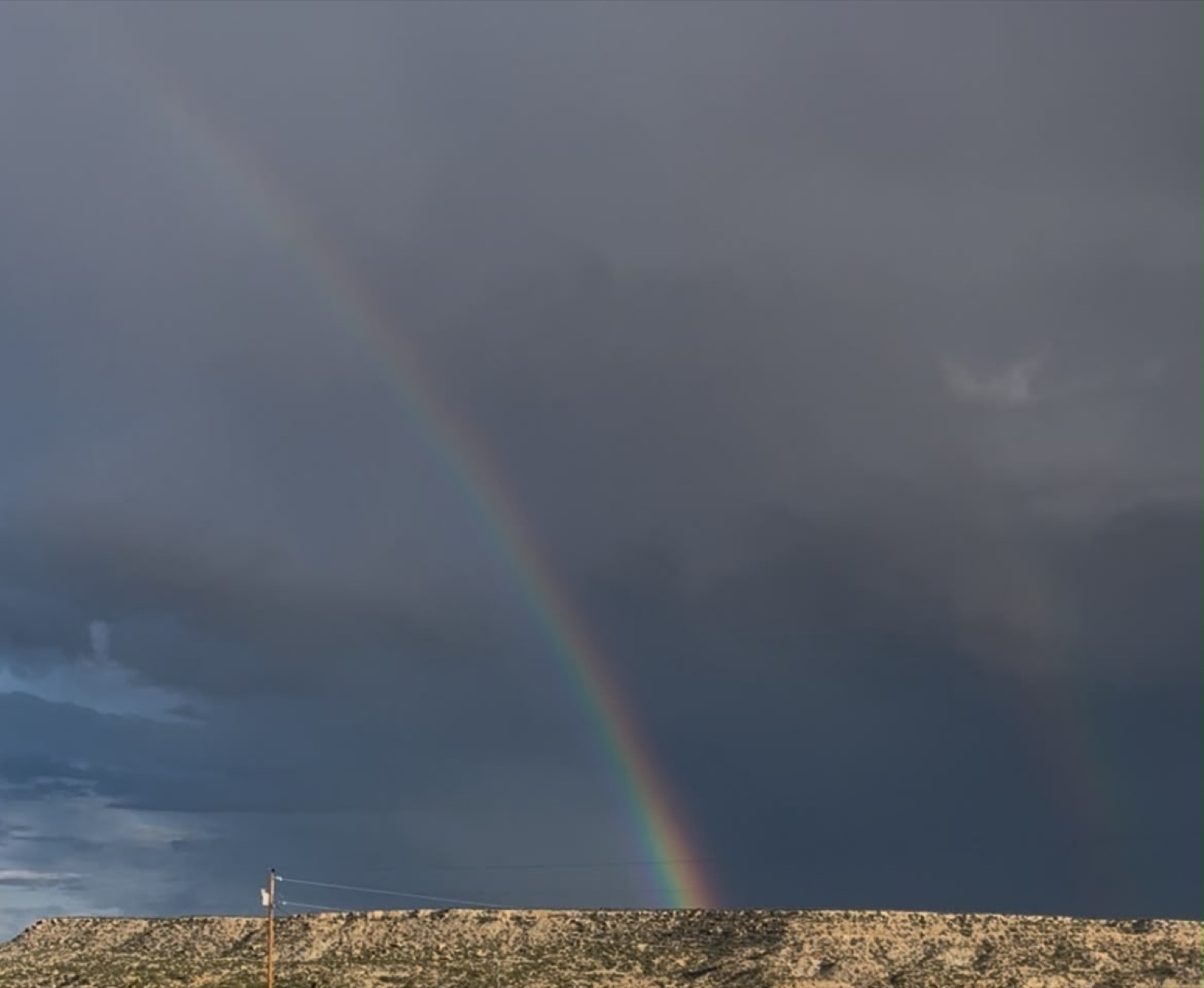 A rainbow over the high desert